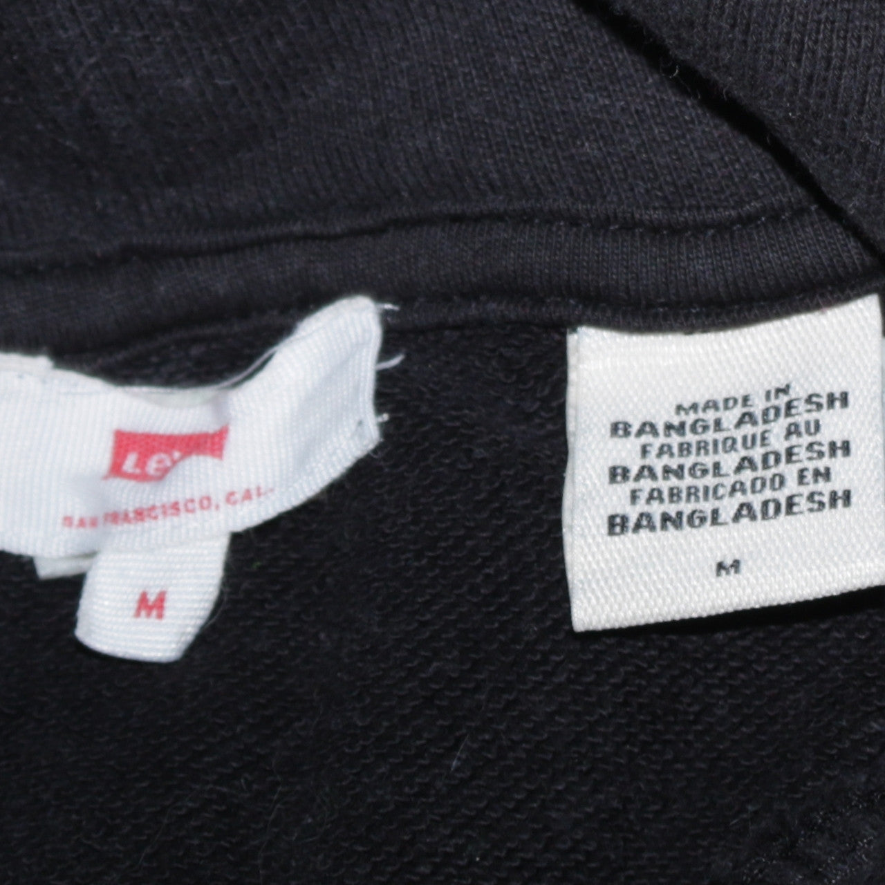 Levi's Men's Black Pullover Hoodie Medium Classic Logo Fleece