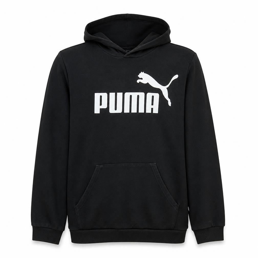 Puma Boys Black Pullover Fleece Hoodie 16 Years Logo Sportswear