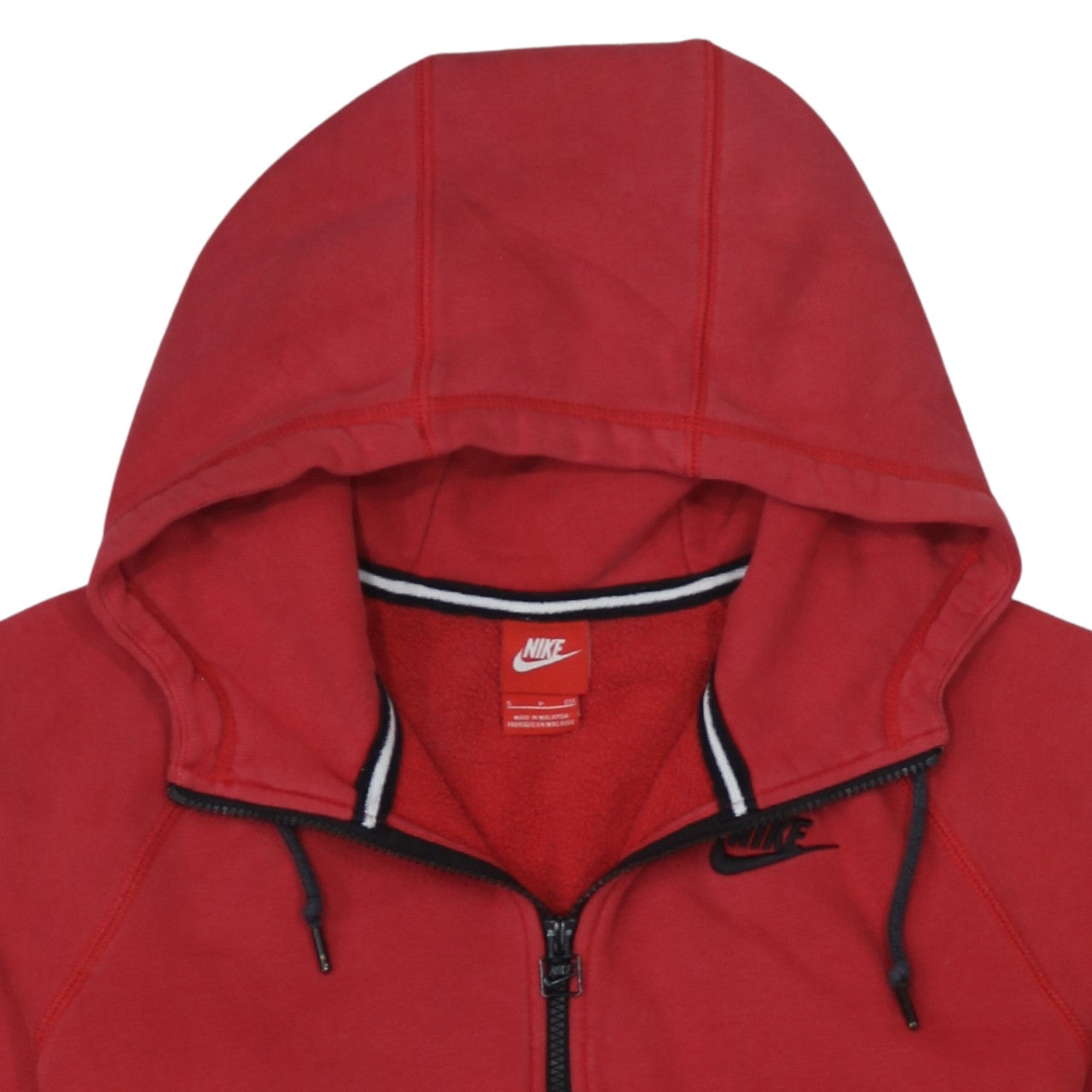 Nike Men's Red Full Zip Hoodie Size S Regular Fit Sweatshirt