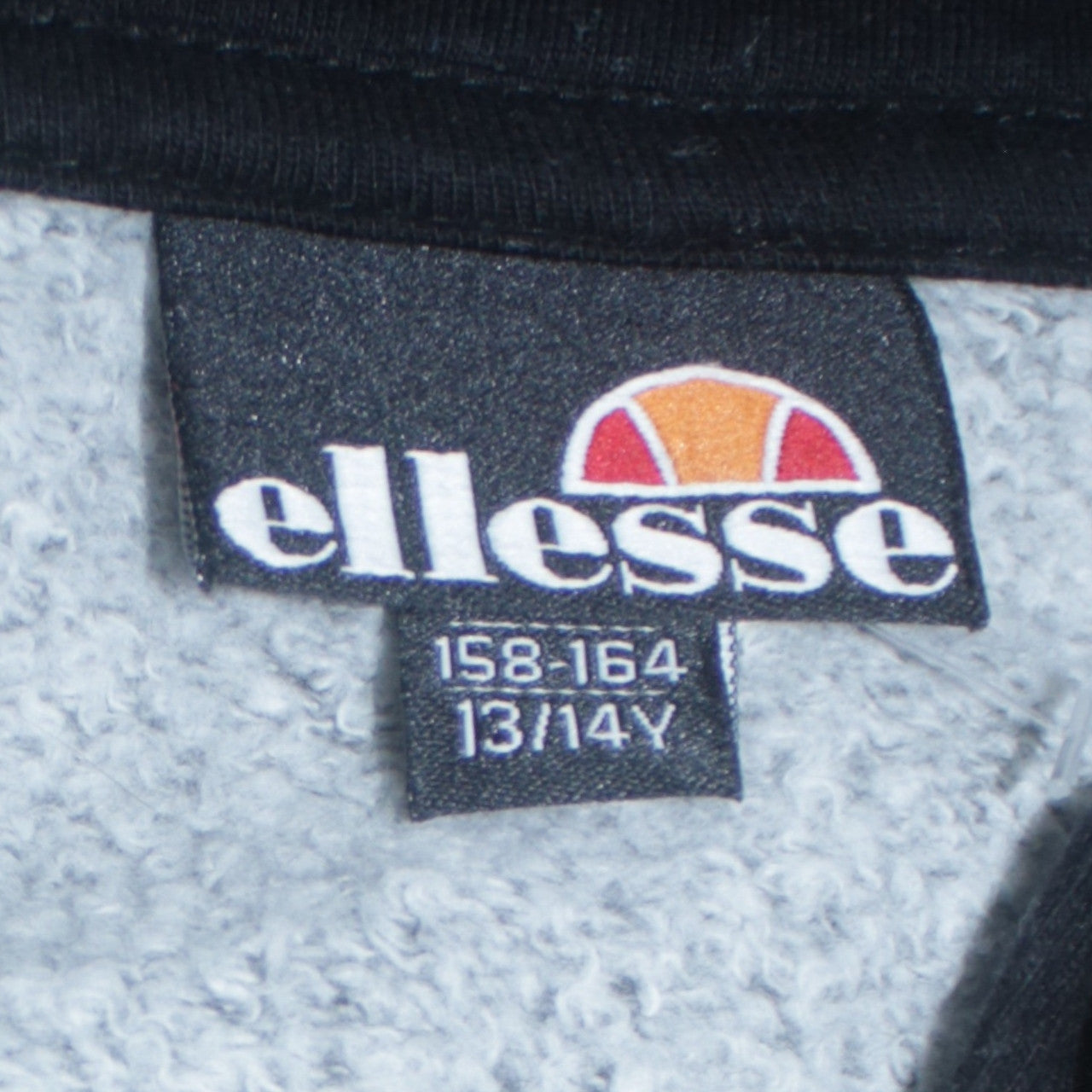 Ellesse Boys Grey & Black Full Zip Hoodie 13-14 Years Cotton Blend