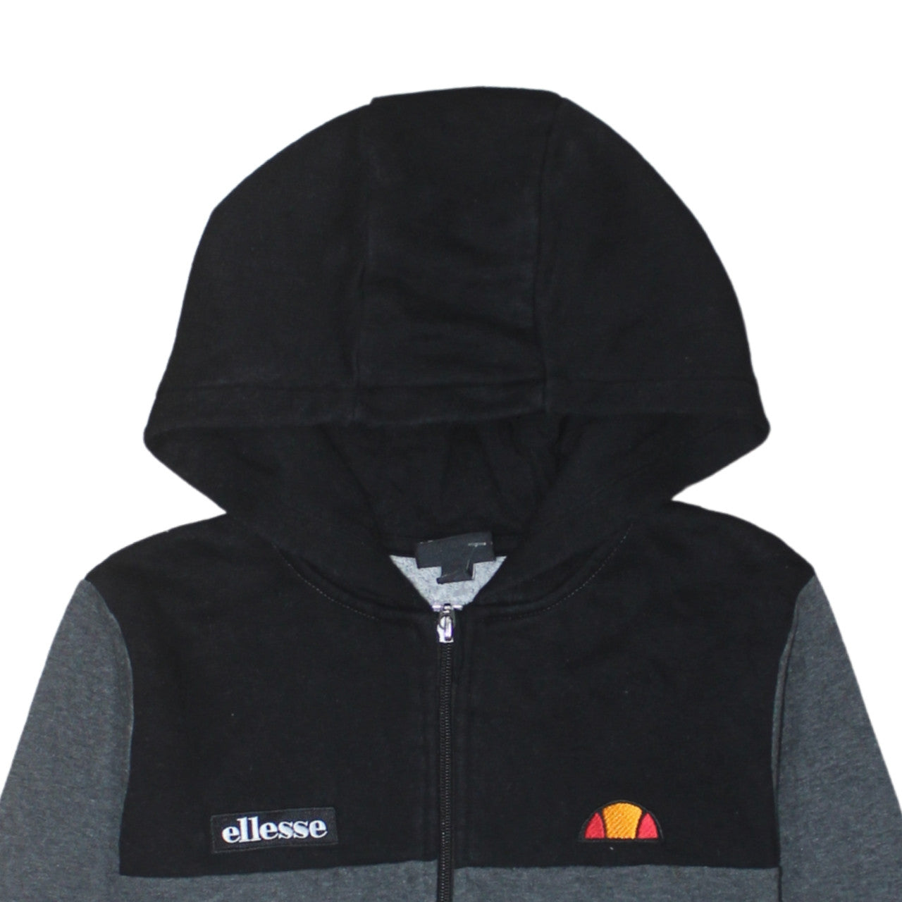 Ellesse Boys Grey & Black Full Zip Hoodie 13-14 Years Cotton Blend