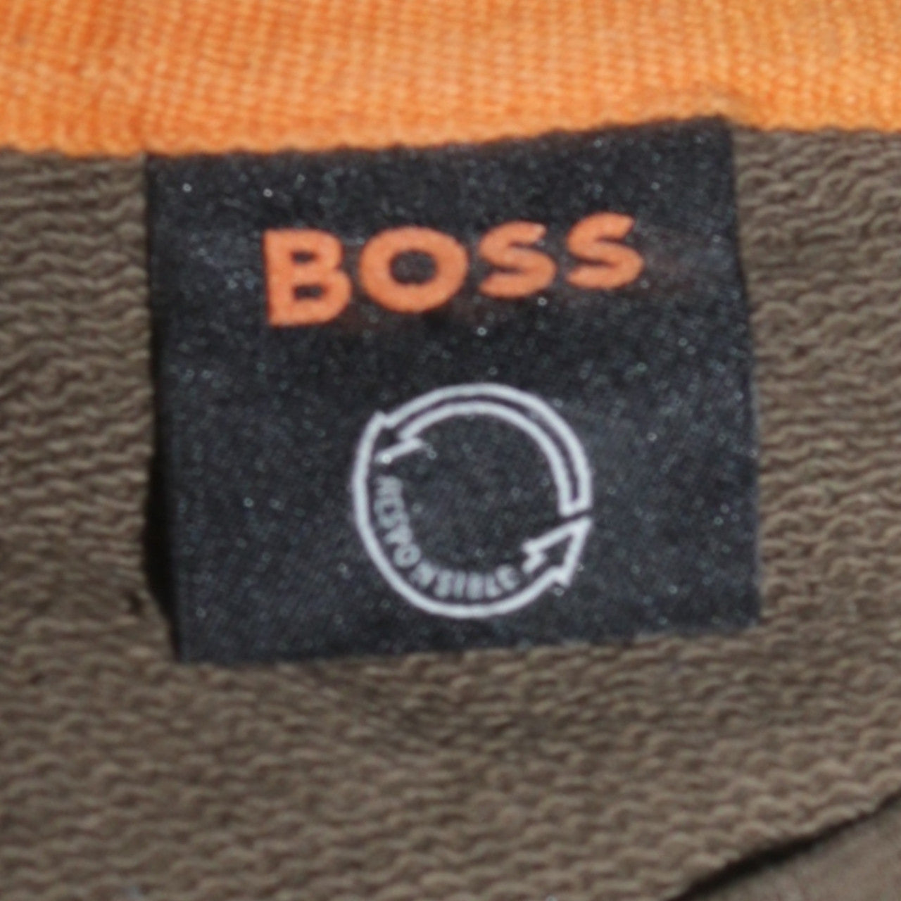 BOSS Men's Green Crew Neck Cotton Sweatshirt Size L