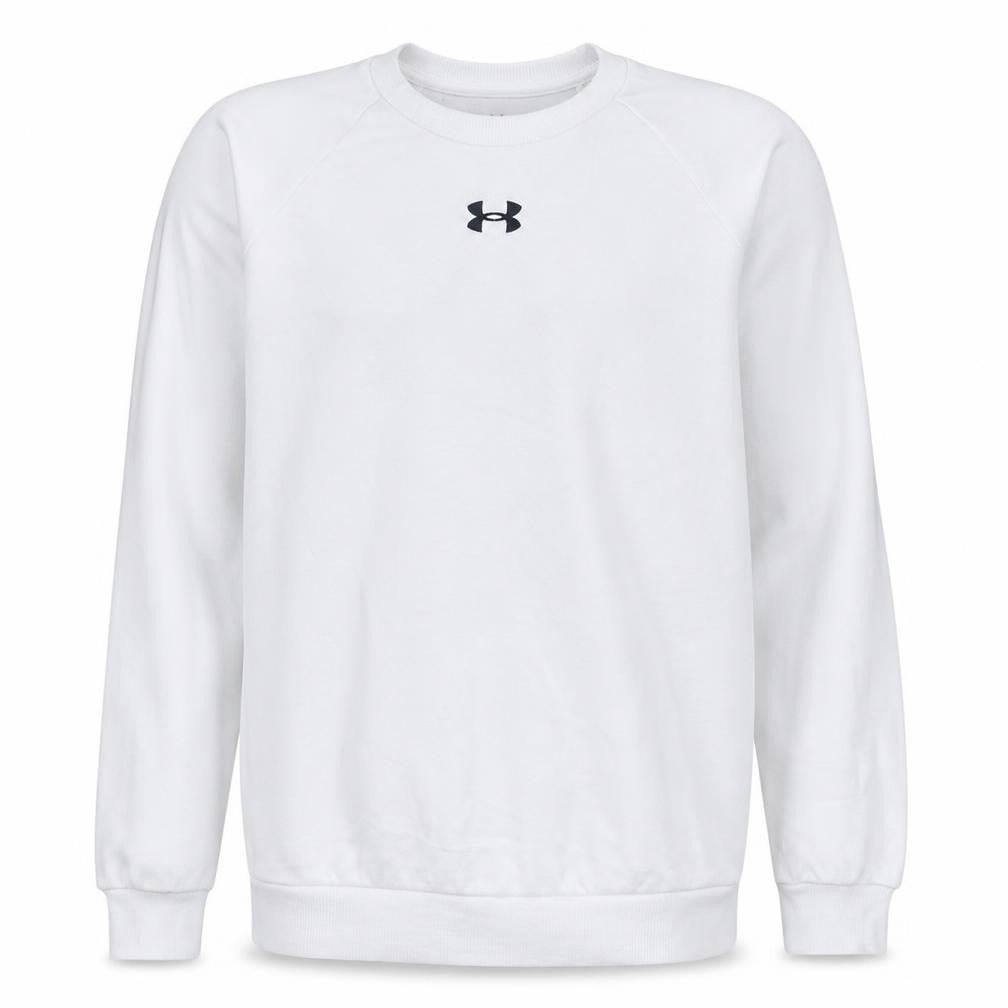 Under Armour Men's White Small Pullover Sweatshirt Crew Neck