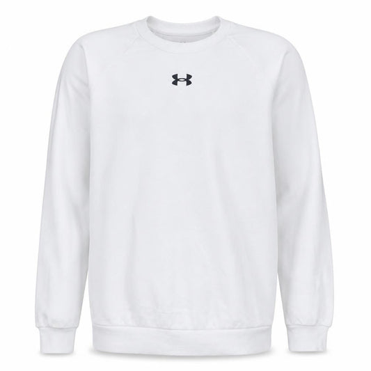 Under Armour Men's White Small Pullover Sweatshirt Crew Neck