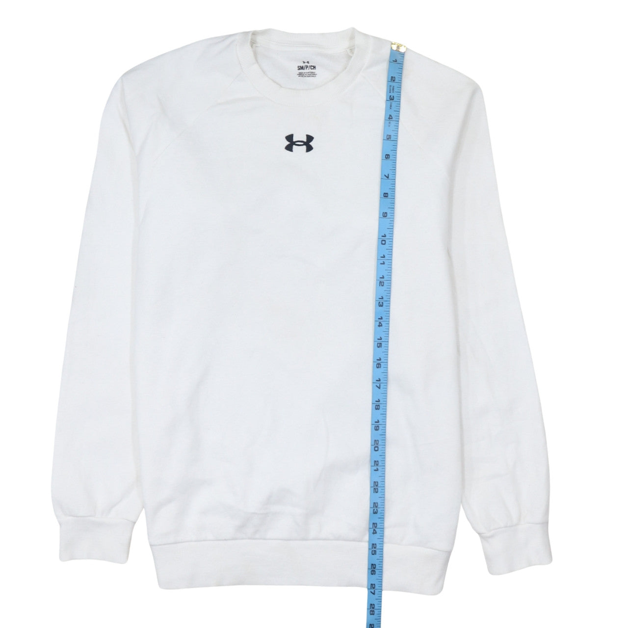 Under Armour Men's White Small Pullover Sweatshirt Crew Neck