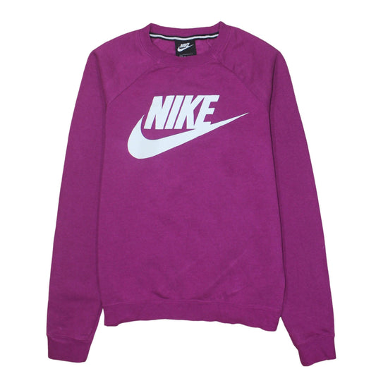 Nike Womens Purple Crew Neck Logo Sweatshirt XS