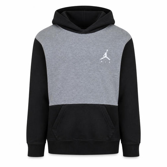 Jordan Boys Grey Black Pullover Hoodie 12-13 Years Cotton Blend Air Logo