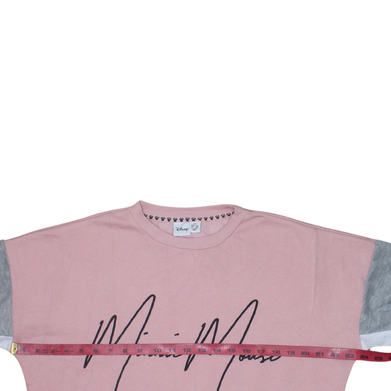 Disney Women Pink Minnie Mouse Colourblock Sweatshirt XS