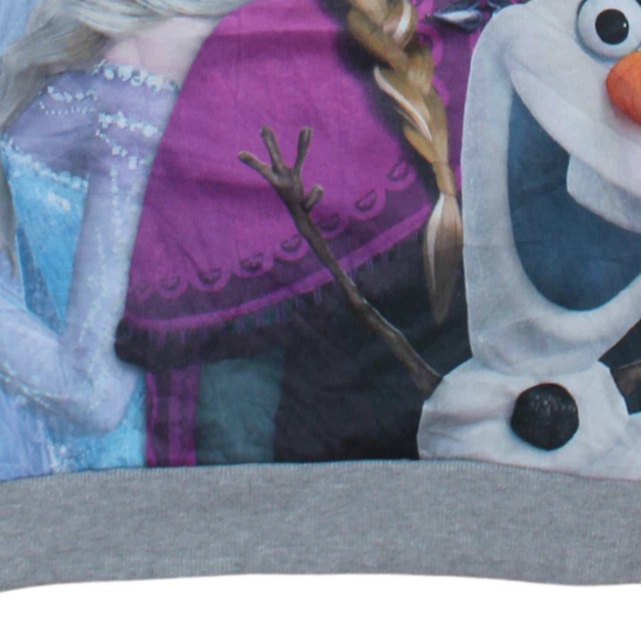 Disney Frozen Womens Grey Sweatshirt UK 14 Anna Elsa Olaf Print Pullover