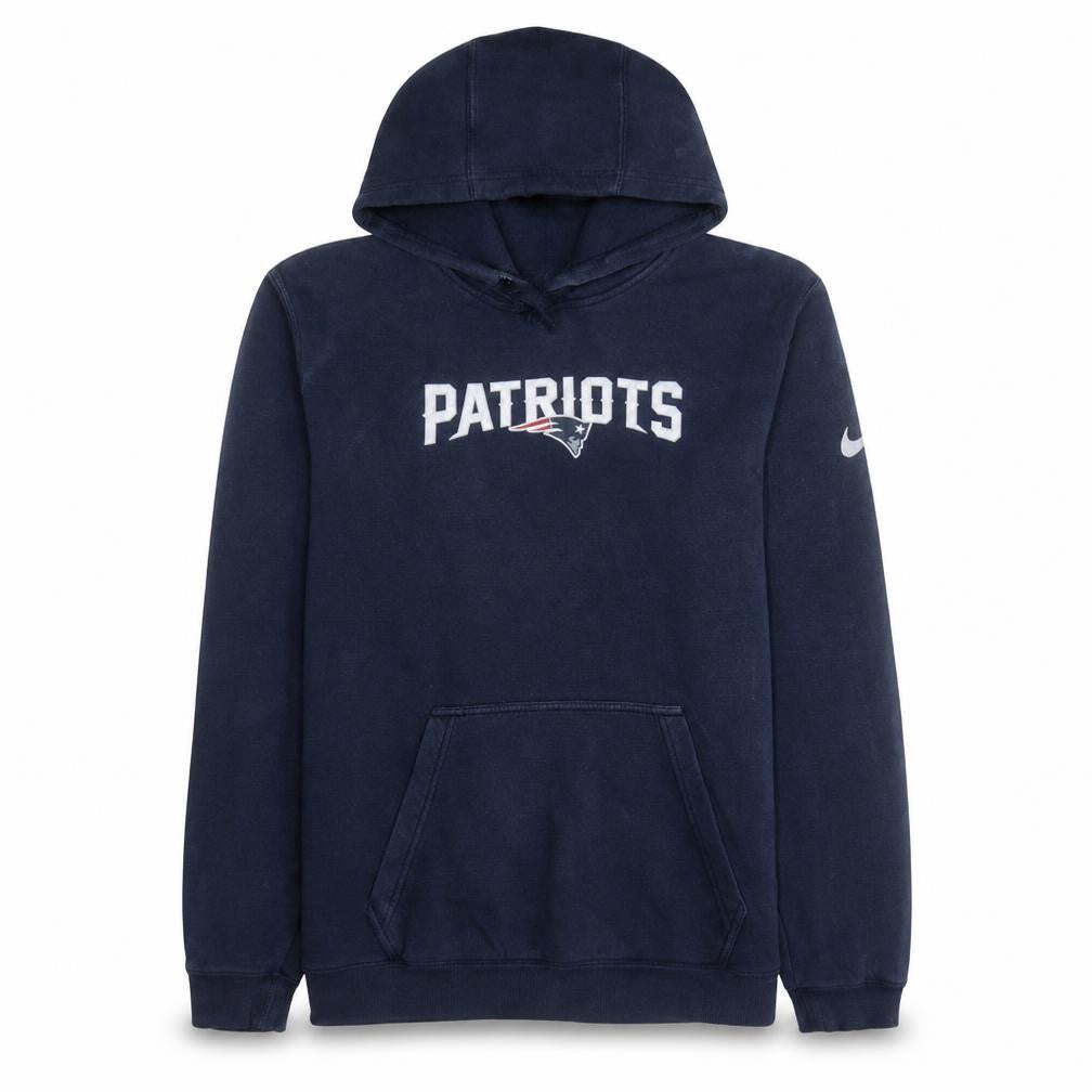 Nike NFL Patriots Navy Hoodie Men's M Pullover Cotton Blend