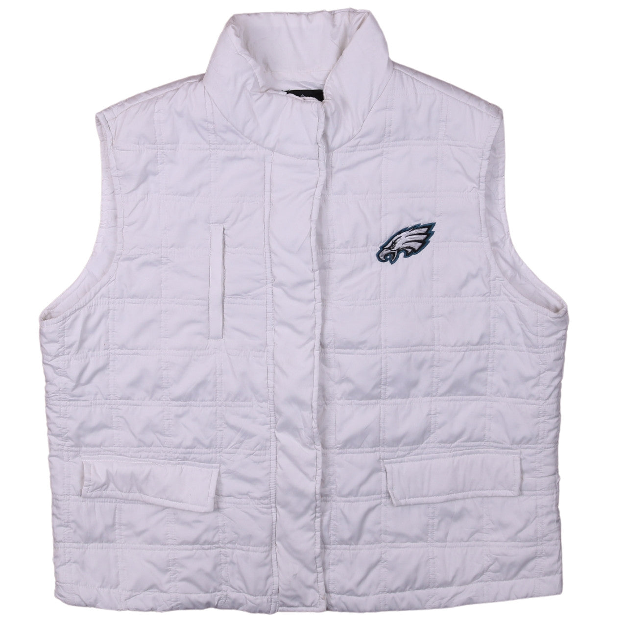 NFL Team Apparel Women’s White Quilted Zip Waistcoat XL