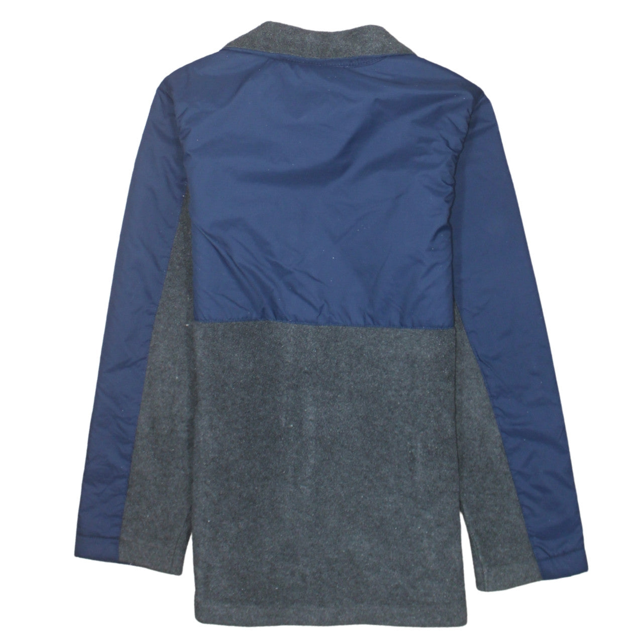 Columbia Boys Blue Grey Fleece Lined Puffer Jacket Size M Full Zip Outdoor