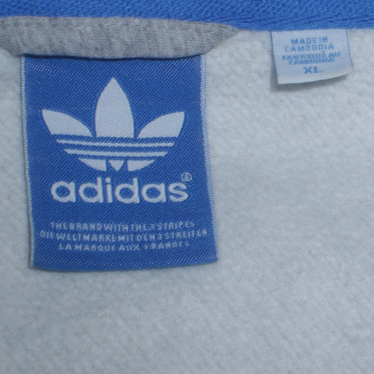Adidas Men's Grey Full Zip Collared Sweatshirt XL