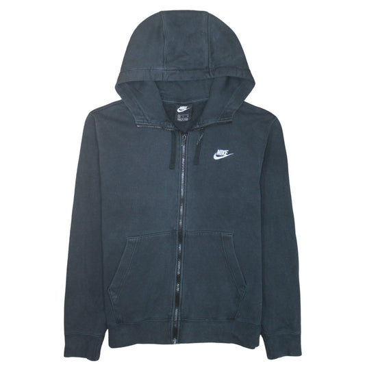 Nike Men's Black Full Zip Hoodie Medium Regular Fit Fleece