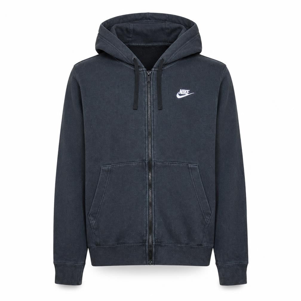 Nike Men's Black Full Zip Hoodie Medium Regular Fit Fleece