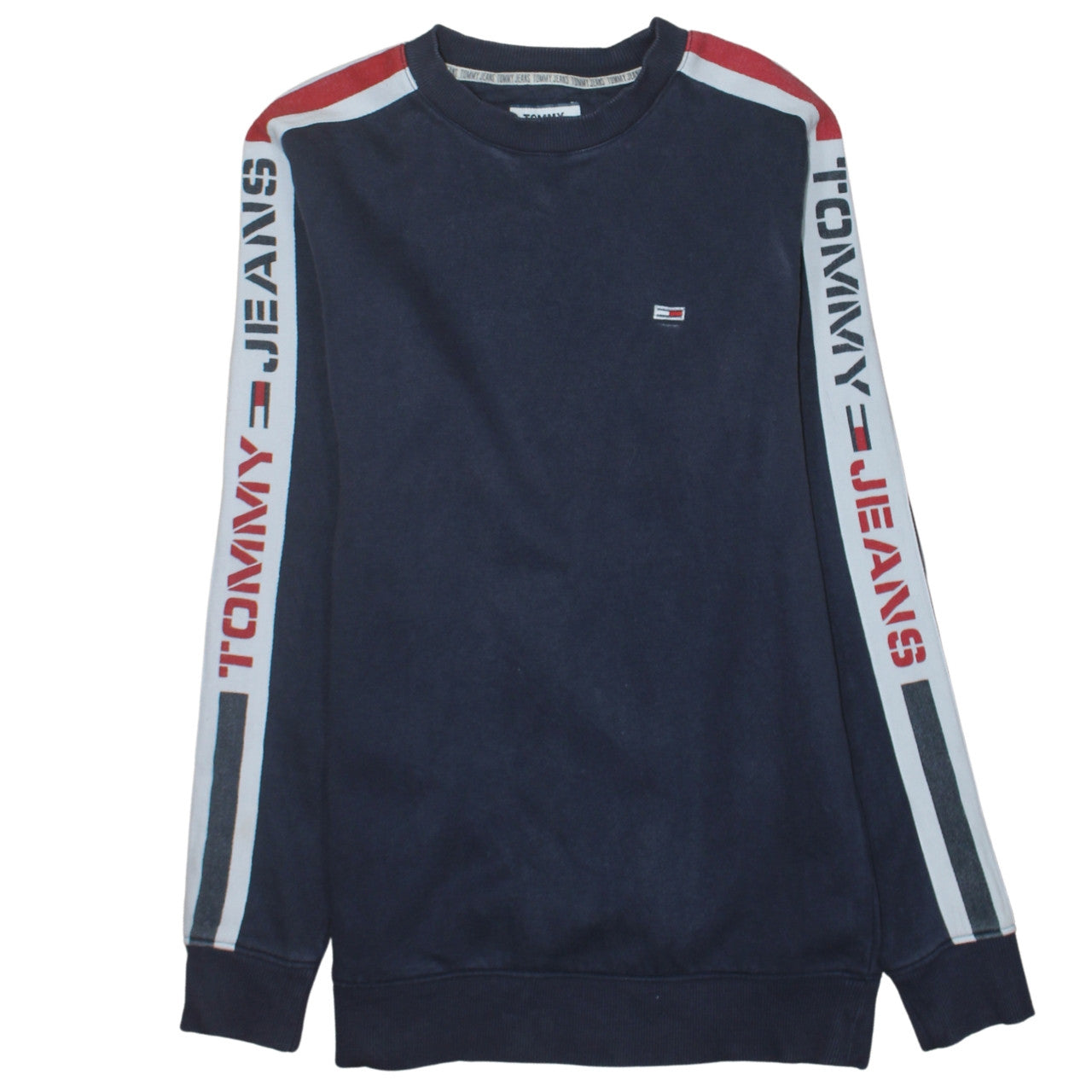 Tommy Jeans Men’s Blue Logo Crew Neck Pullover Sweatshirt Size M