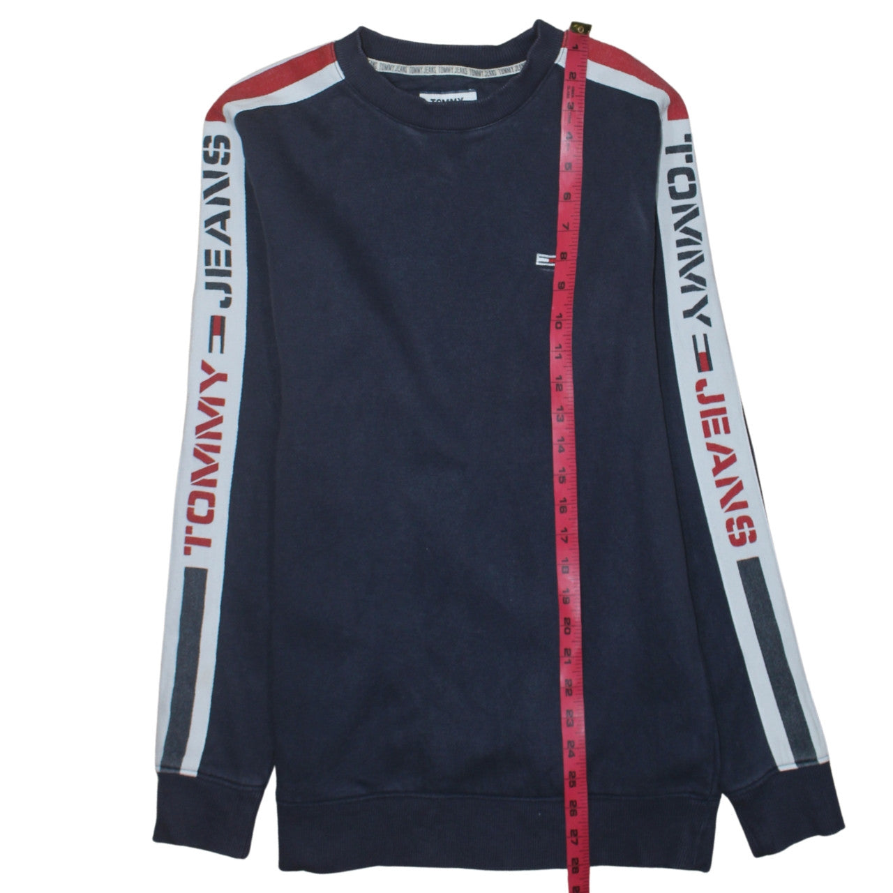 Tommy Jeans Men’s Blue Logo Crew Neck Pullover Sweatshirt Size M
