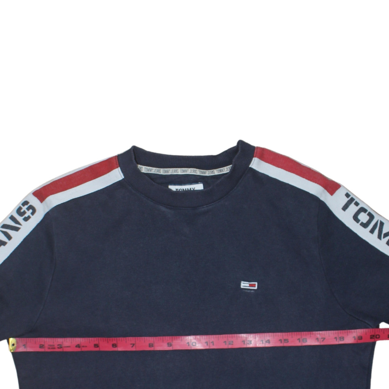 Tommy Jeans Men’s Blue Logo Crew Neck Pullover Sweatshirt Size M