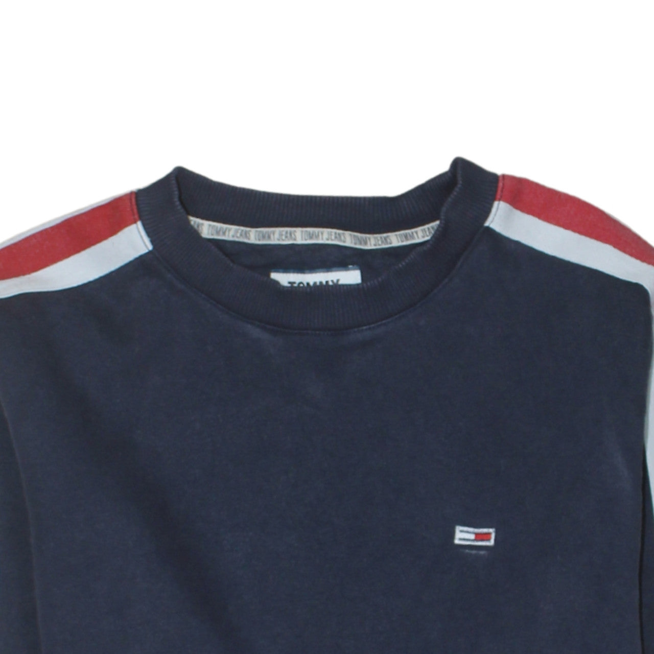 Tommy Jeans Men’s Blue Logo Crew Neck Pullover Sweatshirt Size M