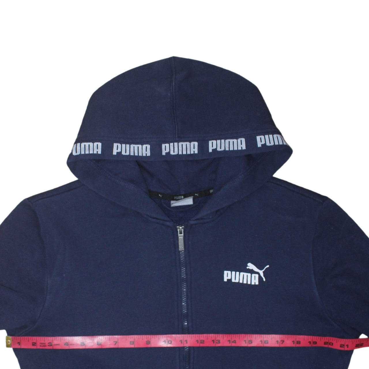 Puma Men's Blue Full Zip Hoodie M Logo Sportswear