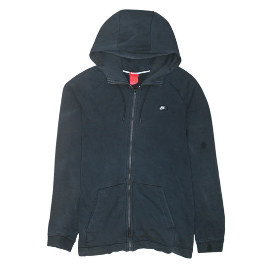 Nike Men's Black Full Zip Hoodie L Fleece Sweatshirt