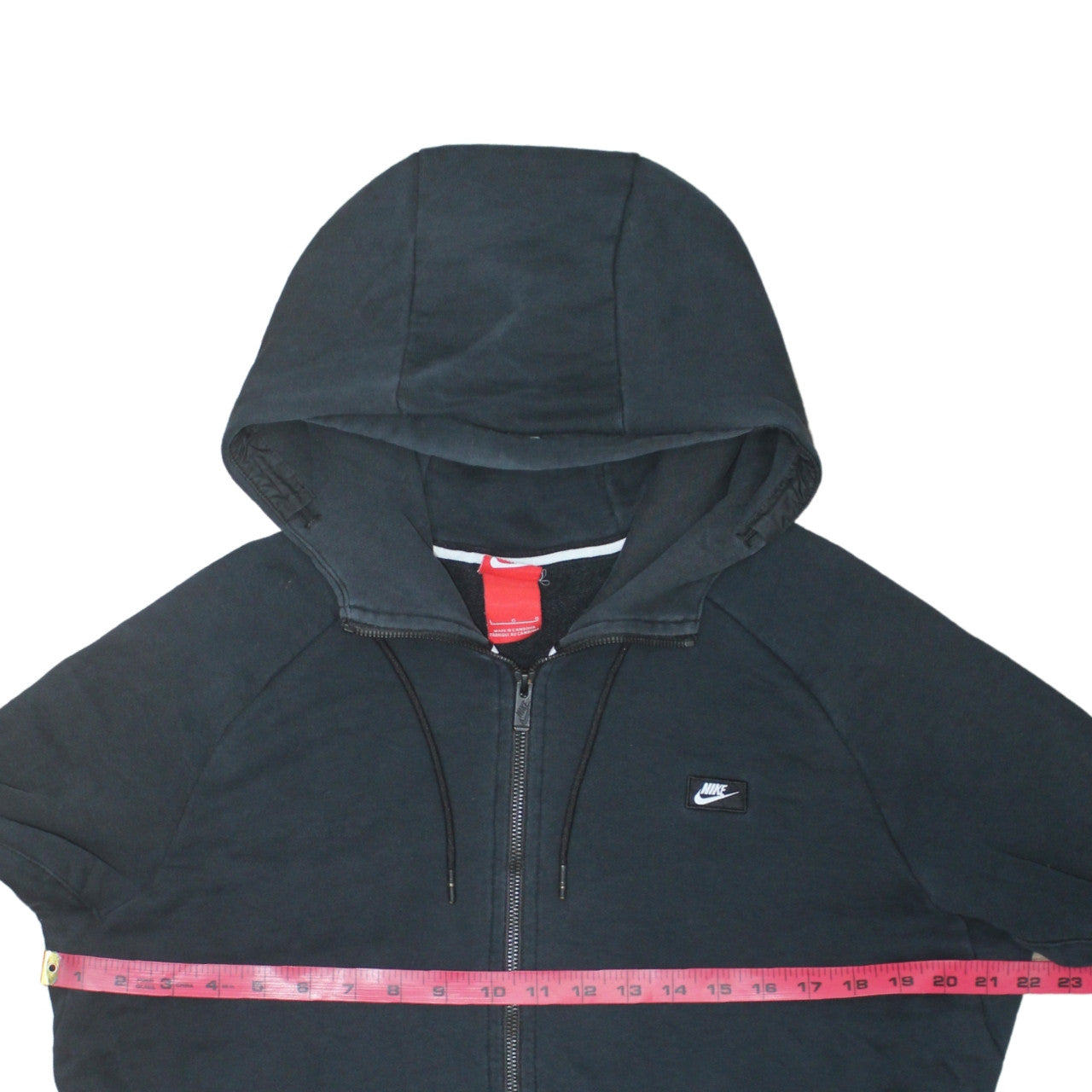 Nike Men's Black Full Zip Hoodie L Fleece Sweatshirt