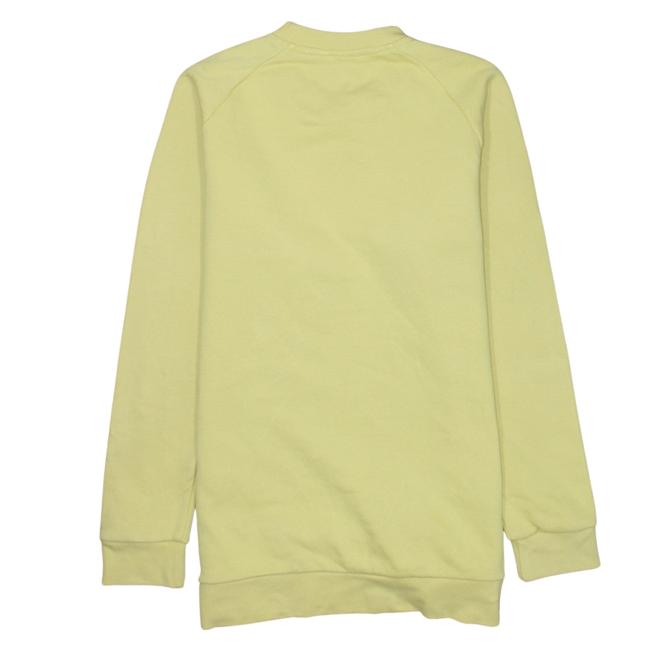 Adidas Women Yellow Crew Neck Long Sleeve Pullover Sweatshirt UK 8