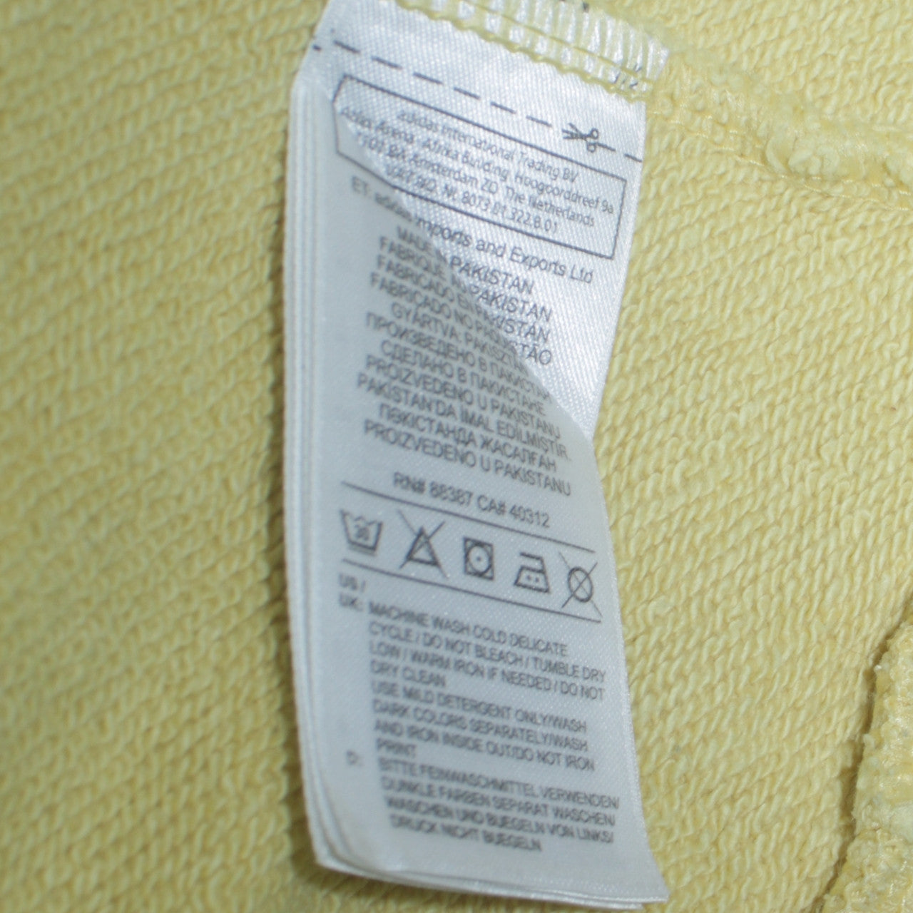 Adidas Women Yellow Crew Neck Long Sleeve Pullover Sweatshirt UK 8