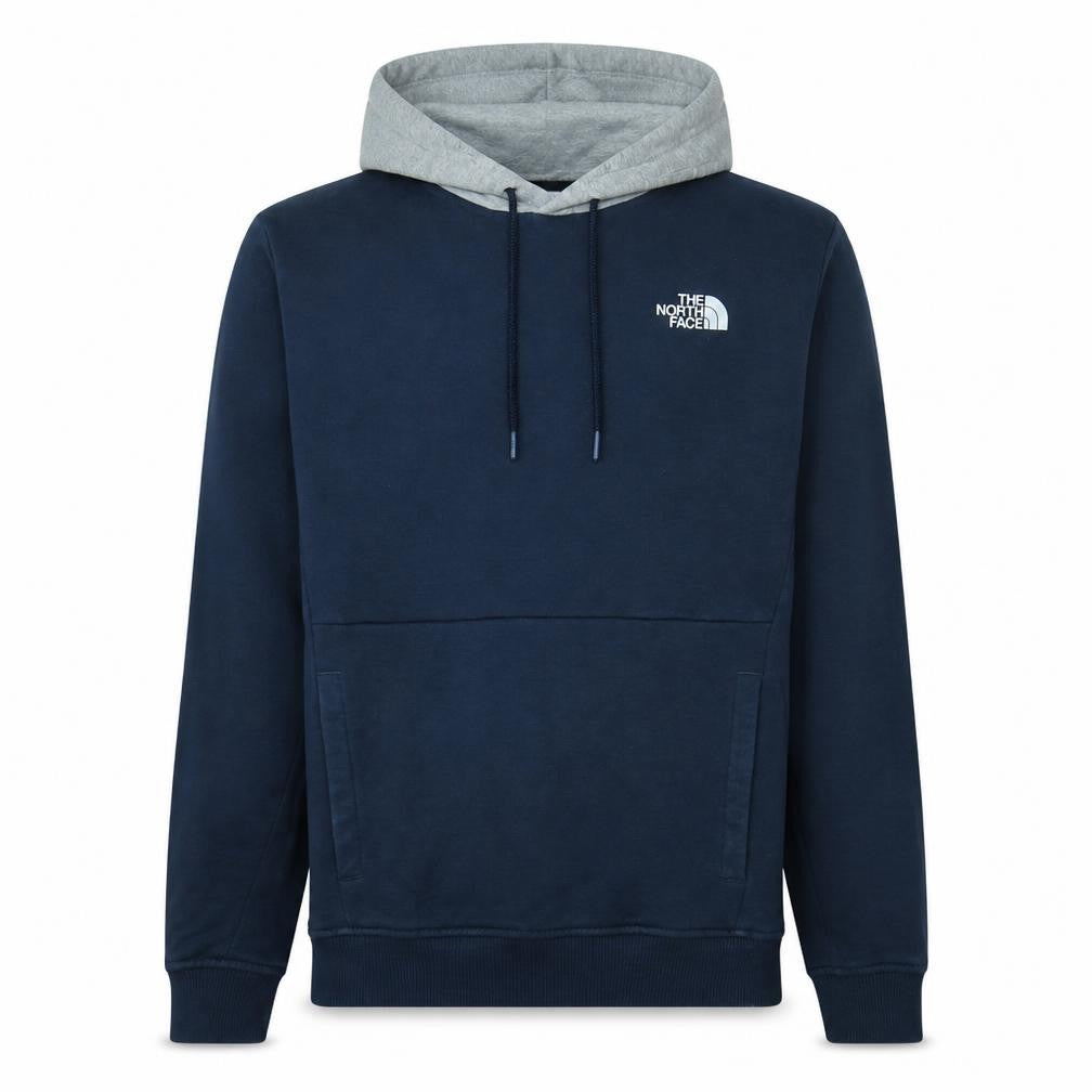 The North Face Men's Blue Pullover Hoodie Size M Fleece Logo