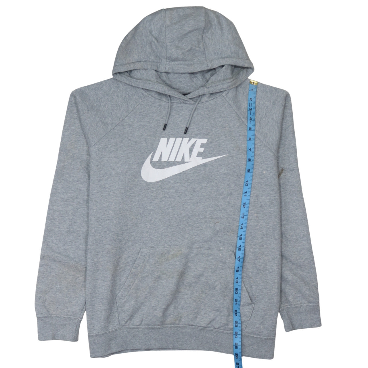 Nike Women's Grey XL Pullover Hoodie with Logo Print