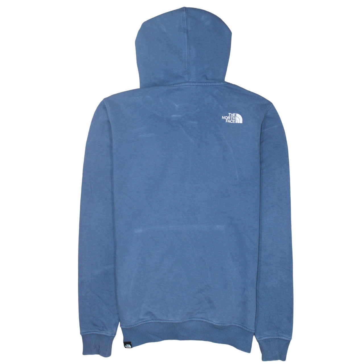 The North Face Men's Blue Small Pullover Hoodie with Logo Pocketed Sweatshirt