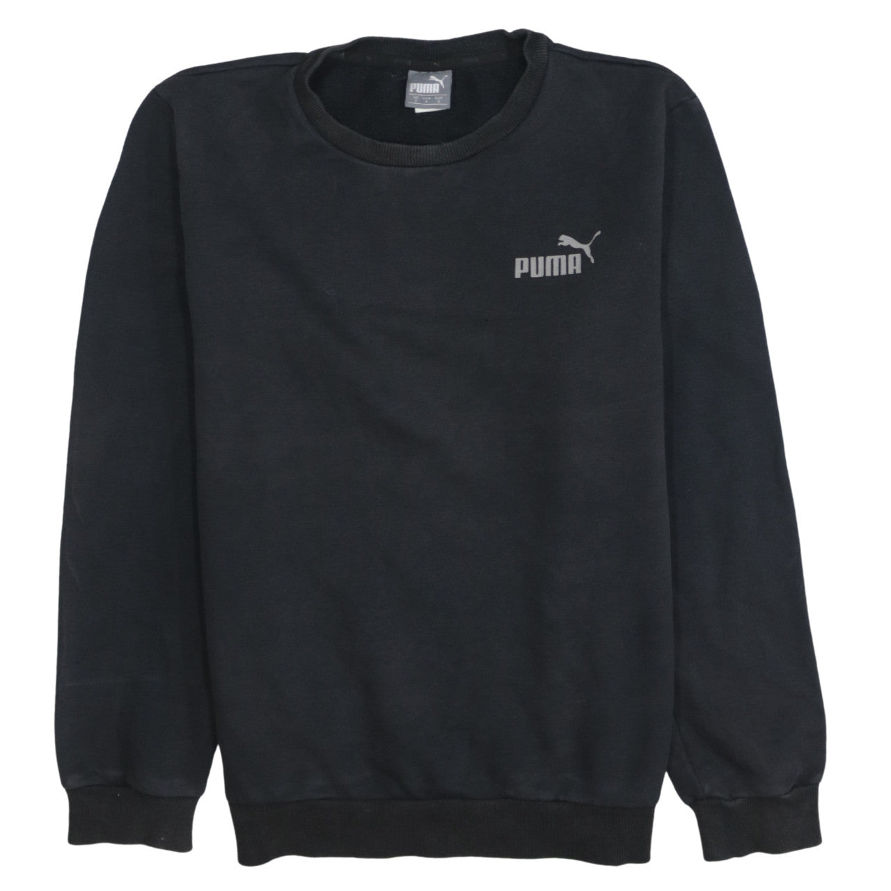Puma Men’s Black Crew Neck Pullover Sweatshirt Size S