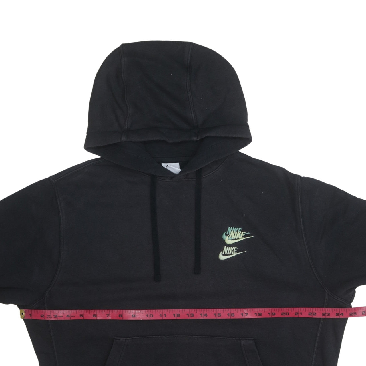 Nike Men's Black Pullover Hoodie Medium Fleece Logo Sweatshirt