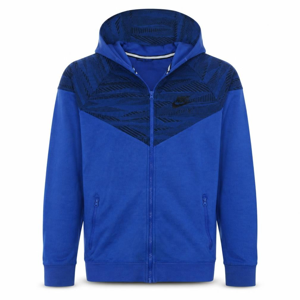 Nike Men's Blue M Full Zip Graphic Hoodie Sweatshirt