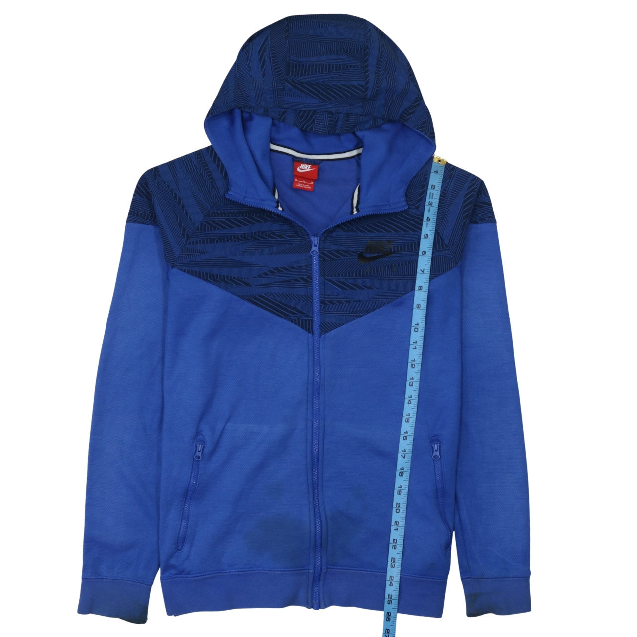 Nike Men's Blue M Full Zip Graphic Hoodie Sweatshirt