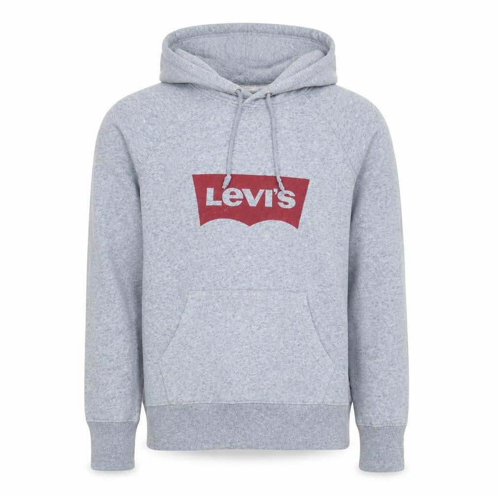 Levi's Men's Grey Pullover Hoodie XS Logo Fleece Sweatshirt