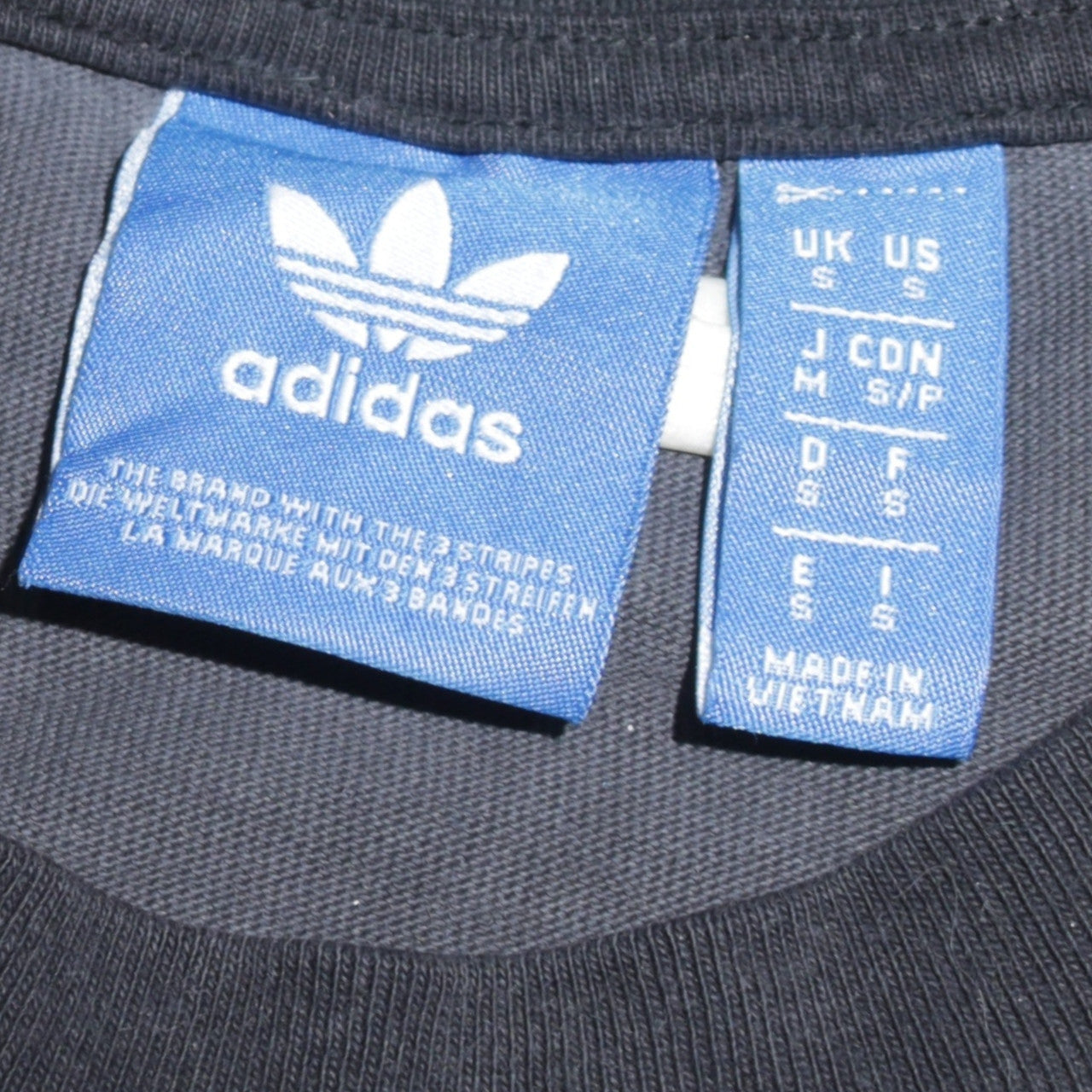Adidas Men Black Camo Graphic Print Crew Neck Short Sleeve T-Shirt Size S