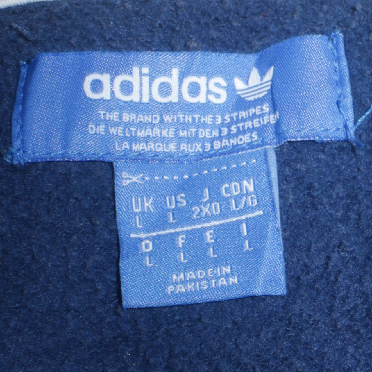 Adidas Men's Blue L Pullover Hoodie 1/4 Zip Fleece Sportswear