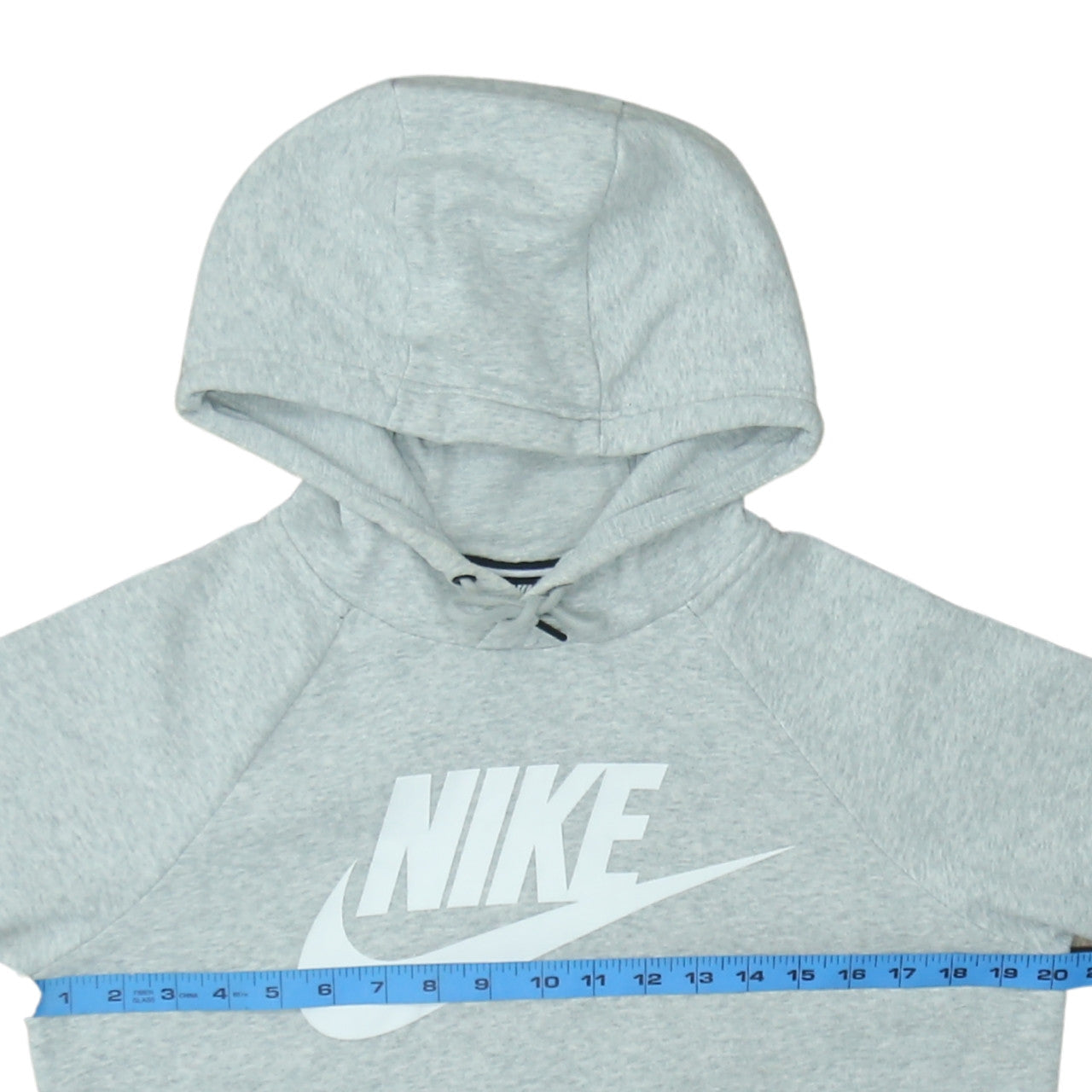 Nike Men's Grey Pullover Hoodie S Regular Fit Logo Fleece
