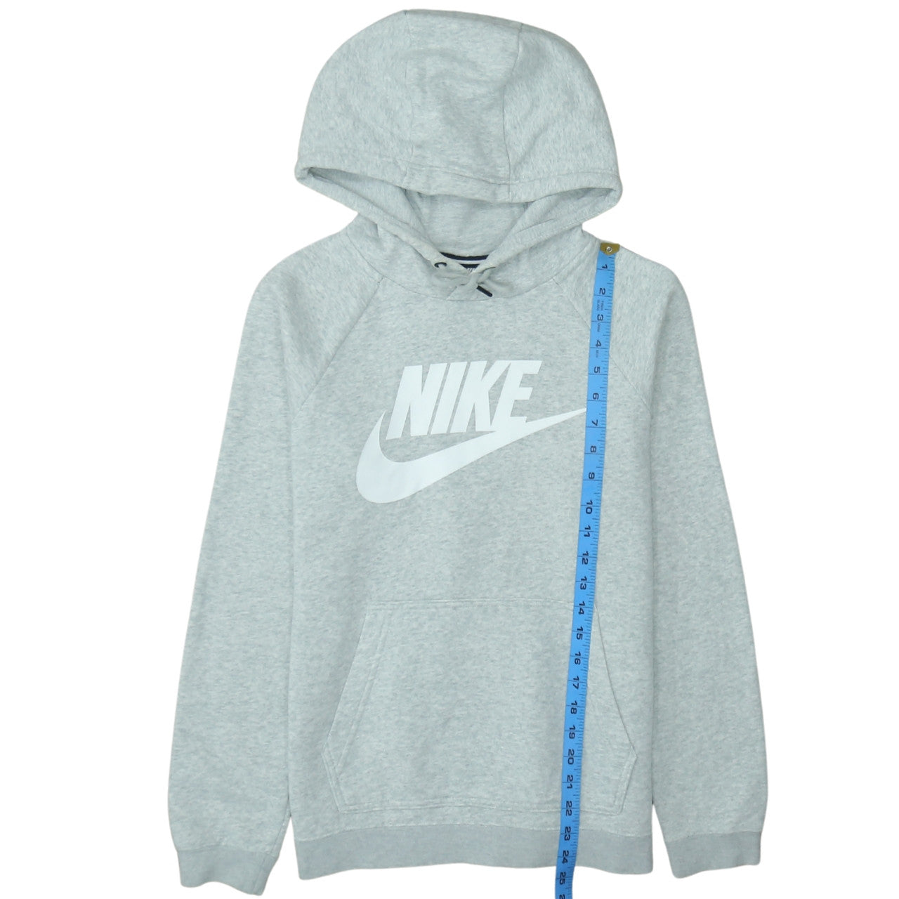 Nike Men's Grey Pullover Hoodie S Regular Fit Logo Fleece