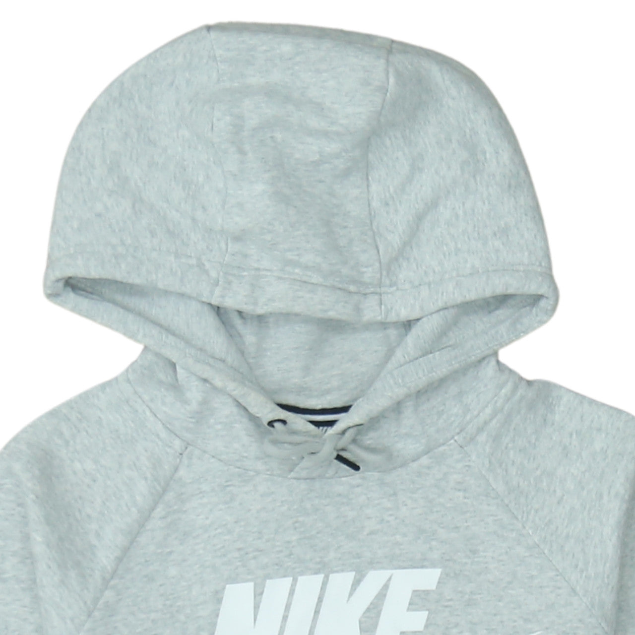 Nike Men's Grey Pullover Hoodie S Regular Fit Logo Fleece