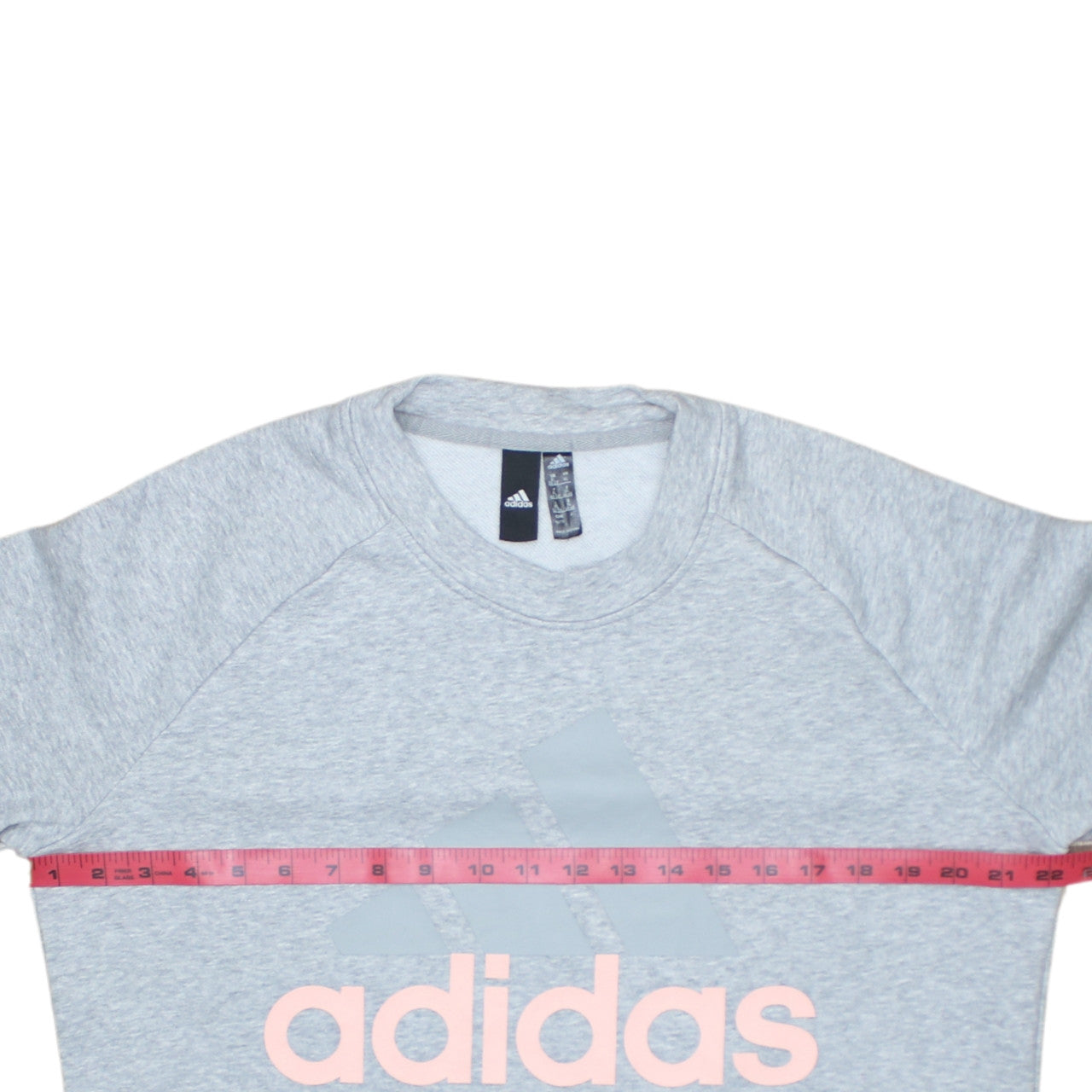Adidas Womens Grey Logo Sweatshirt XL 20-22 Crew Neck Pullover