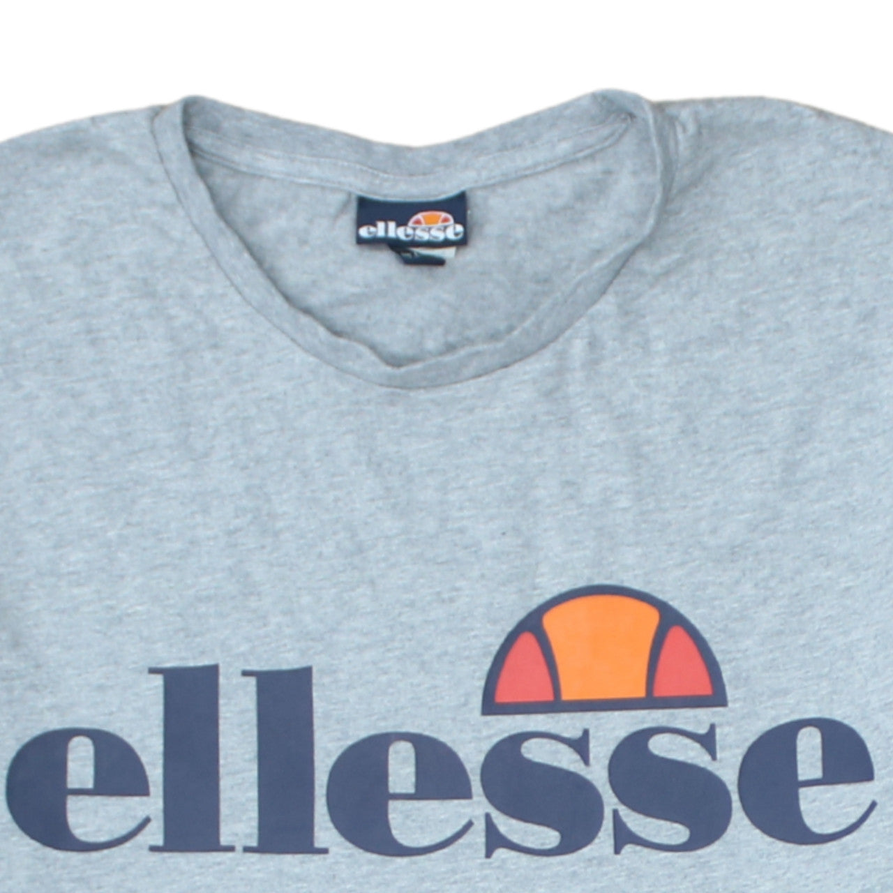 Ellesse Men’s Grey Logo Graphic T-Shirt Size L Short Sleeve Cotton