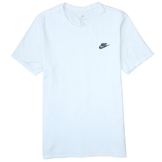 Nike Men's White Crew Neck Short Sleeve Cotton T-Shirt Size M