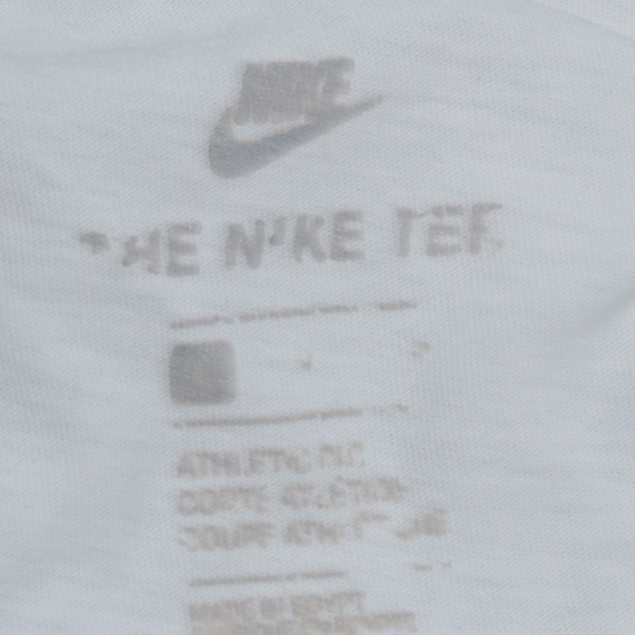 Nike Men's White Crew Neck Short Sleeve Cotton T-Shirt Size M