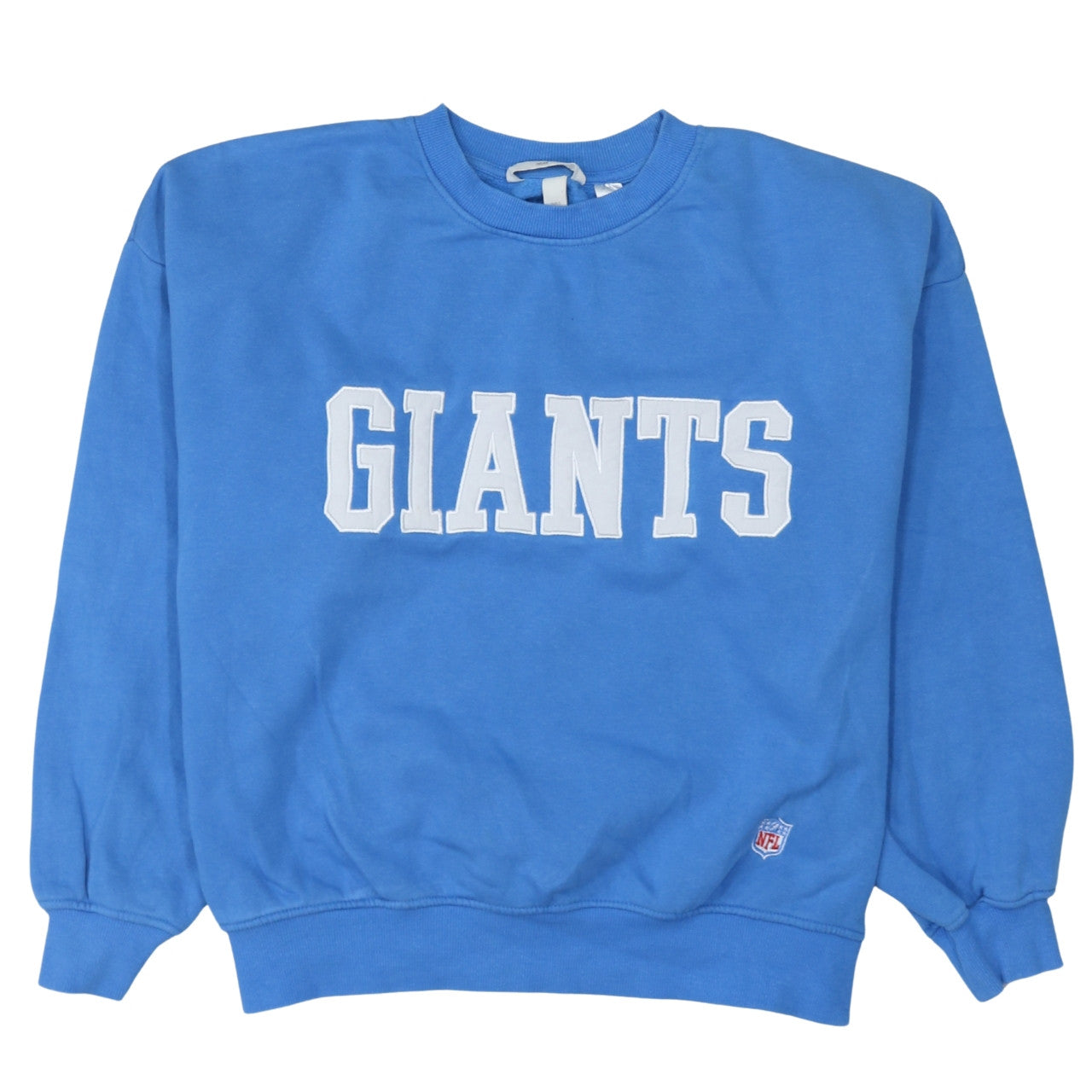 H&M Womens Blue Giants Crew Neck Pullover Sweatshirt M Cotton Blend