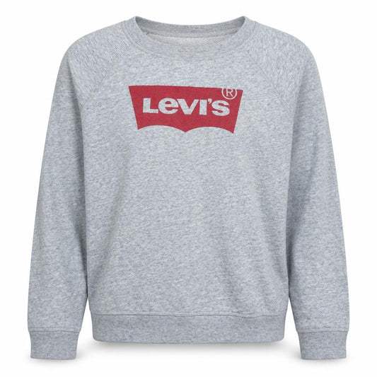 Levi's Women Grey Crew Neck Logo Sweatshirt Size M