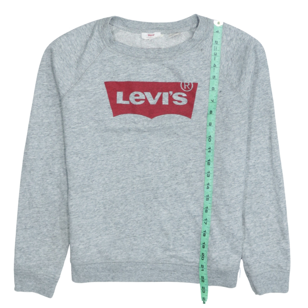Levi's Women Grey Crew Neck Logo Sweatshirt Size M