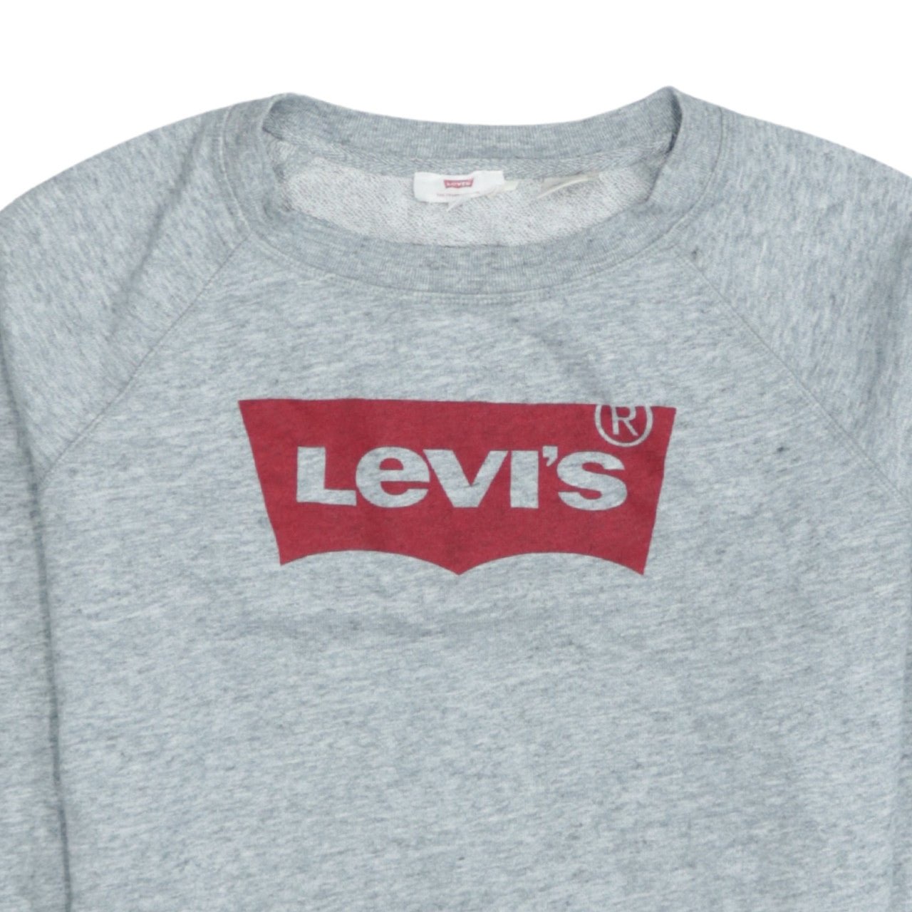 Levi's Women Grey Crew Neck Logo Sweatshirt Size M