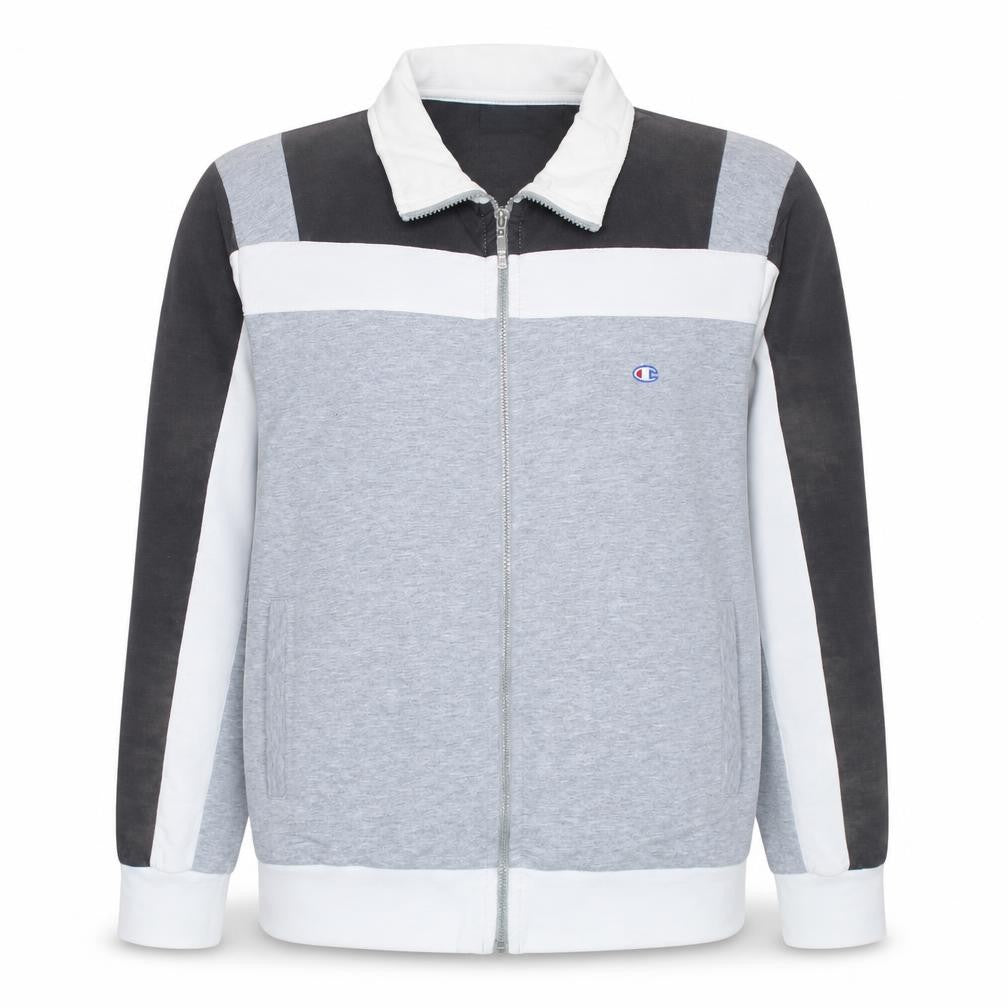 Champion Men's Grey Colourblock Track Jacket Size L Full Zip